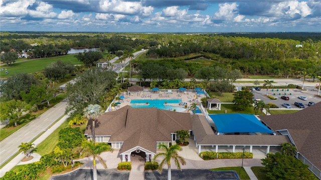 birds eye view of property