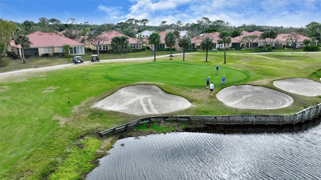 view of community featuring a water view