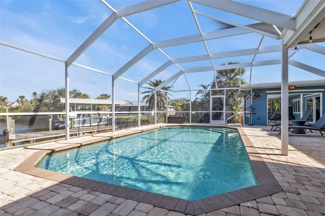 pool featuring a patio and a lanai