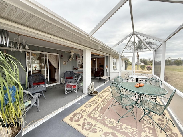 view of sunroom / solarium