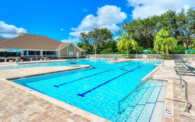 view of pool with a patio