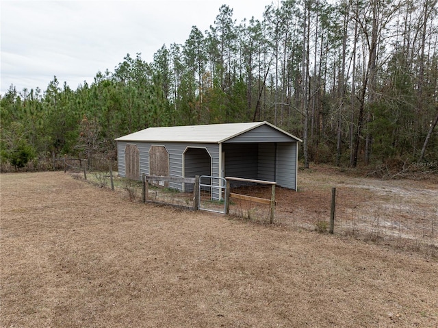 view of horse barn