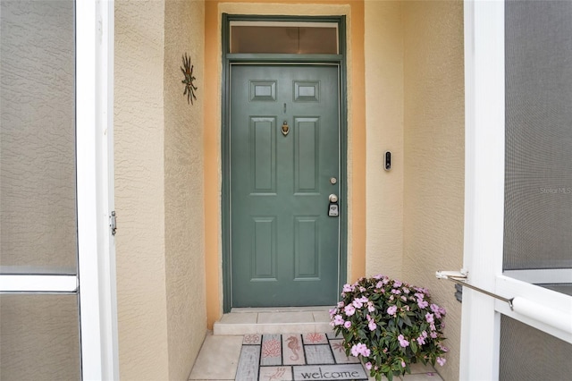 view of doorway to property