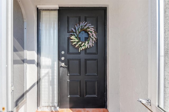 view of doorway to property