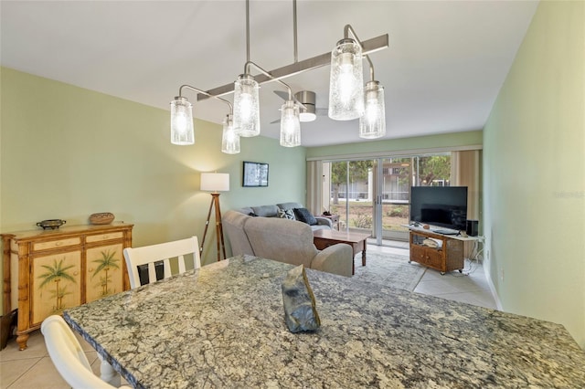 view of tiled dining space