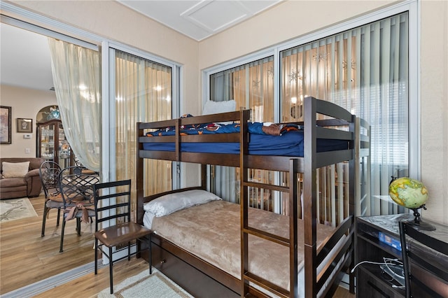 bedroom featuring hardwood / wood-style floors