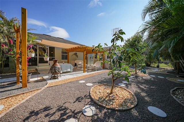 view of yard with a patio area