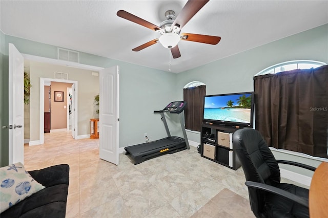 office with ceiling fan