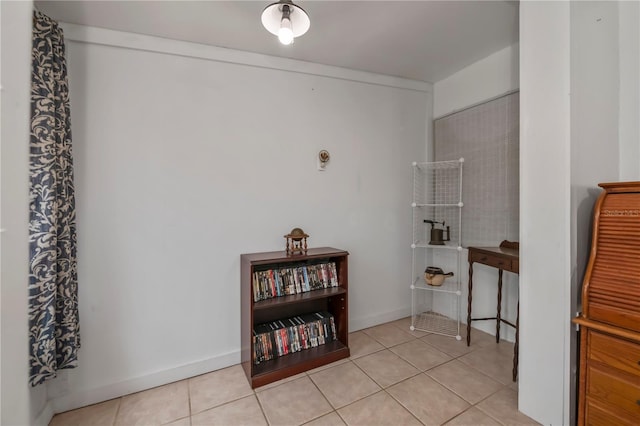 interior space featuring tile patterned flooring