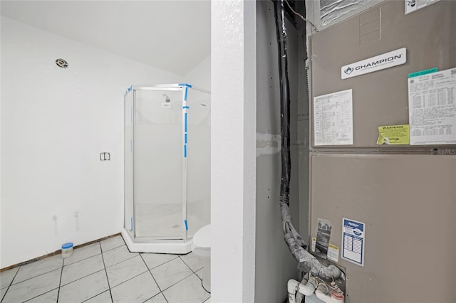 utility room with heating unit