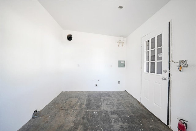 laundry room featuring electric panel