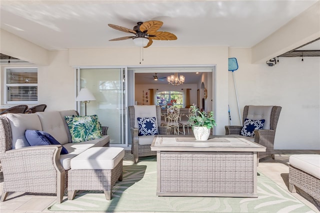 view of patio / terrace with an outdoor hangout area