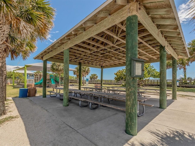 surrounding community with a playground