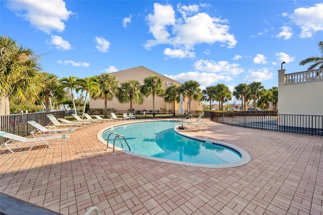 view of pool with a patio