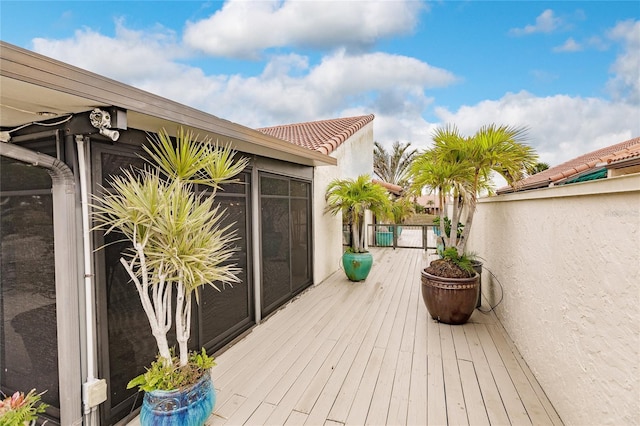 view of wooden deck