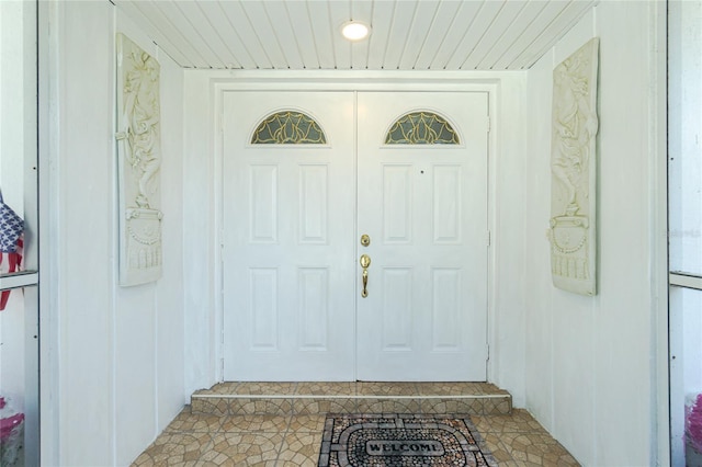 view of doorway to property