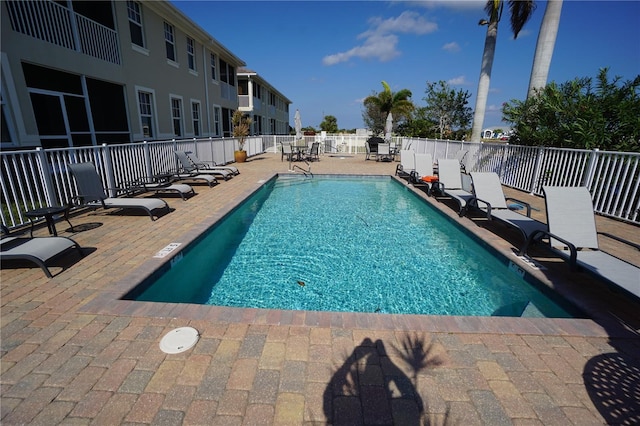 view of pool with a patio area