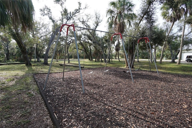 exterior space with a playground