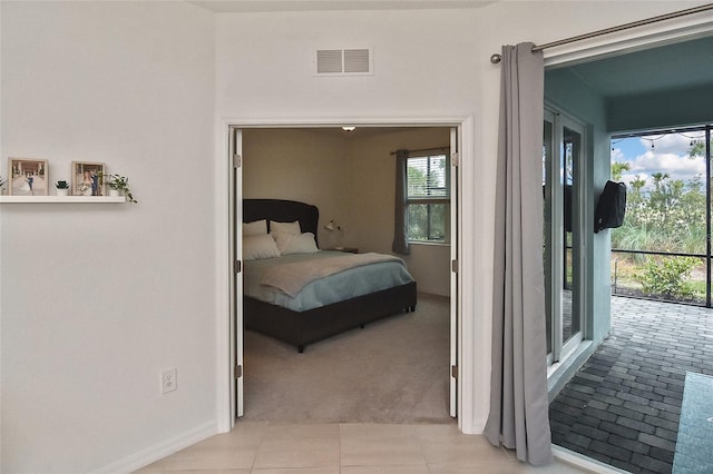 view of tiled bedroom