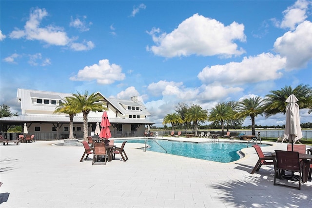 view of pool with a patio