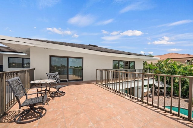 balcony with a patio