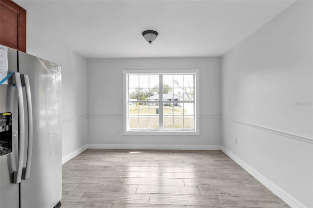 view of unfurnished dining area