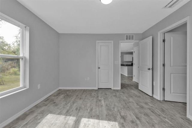 interior space with light wood-type flooring