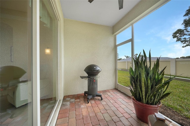 view of sunroom