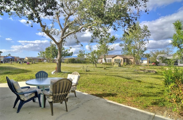 view of yard featuring a patio