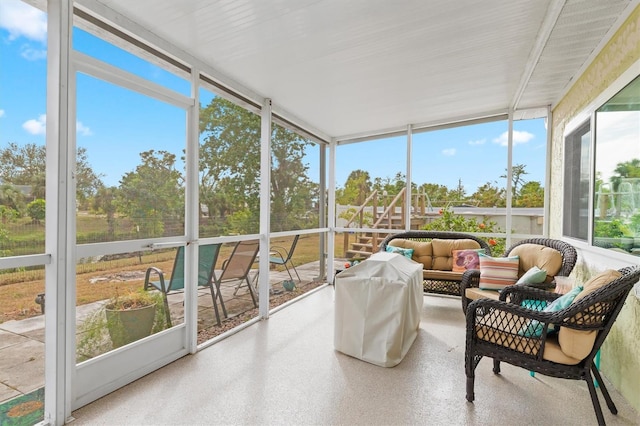 view of sunroom