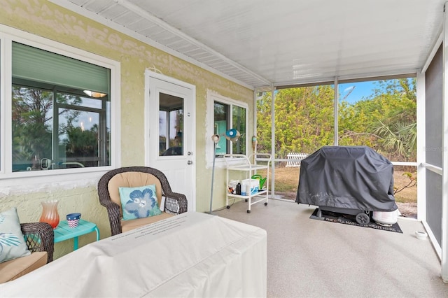 sunroom with plenty of natural light