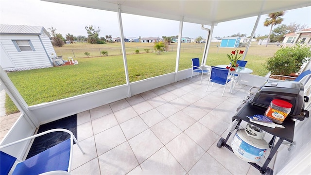 view of sunroom / solarium