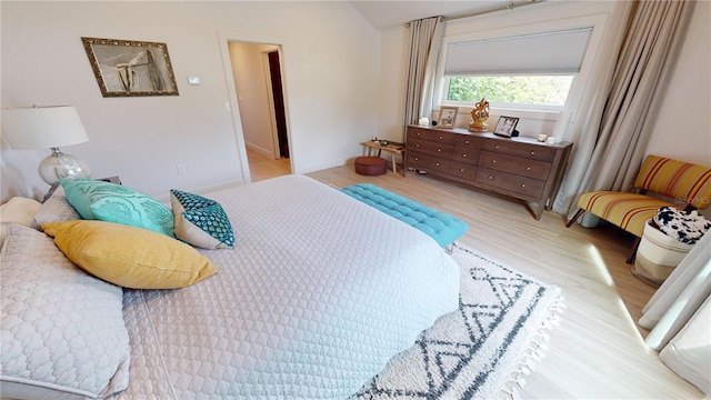 bedroom featuring light hardwood / wood-style flooring