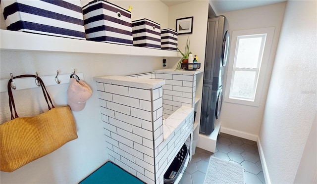 mudroom featuring light tile patterned floors