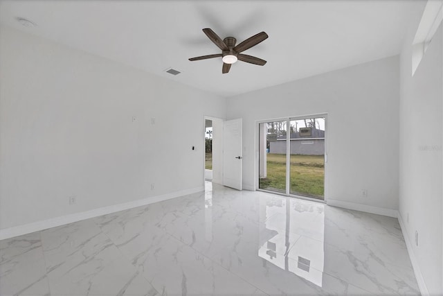 empty room with ceiling fan