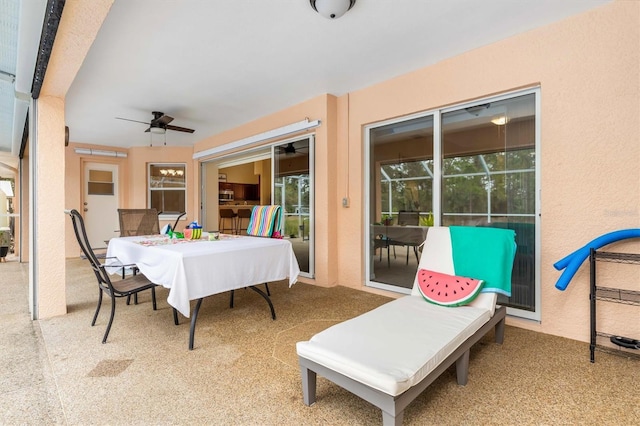 view of patio / terrace with ceiling fan