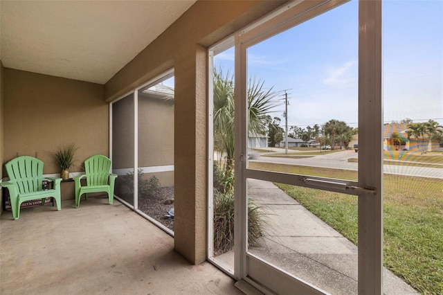 view of sunroom