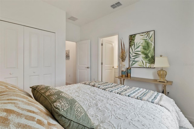 bedroom with a closet