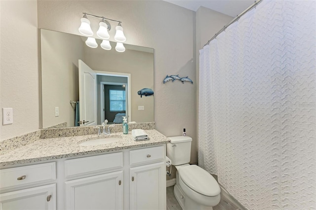 bathroom featuring toilet and vanity