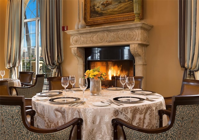 sitting room featuring a fireplace