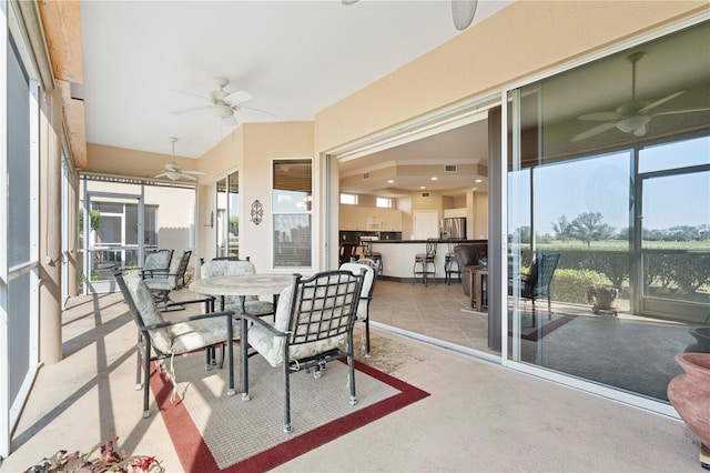 view of sunroom / solarium