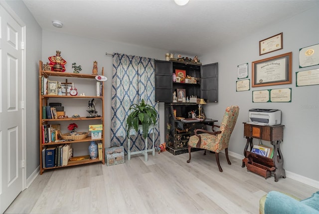 interior space with light hardwood / wood-style floors