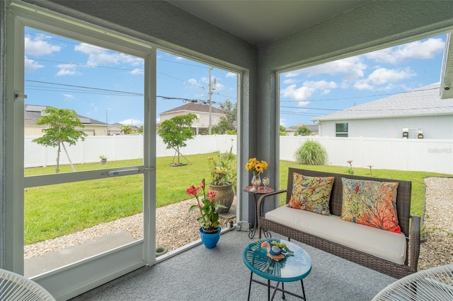 view of sunroom / solarium