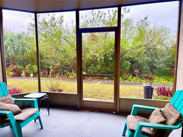 sunroom / solarium featuring a wealth of natural light