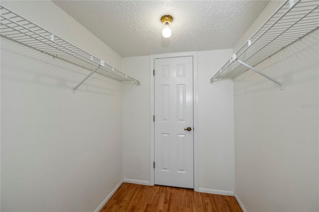 walk in closet featuring hardwood / wood-style floors