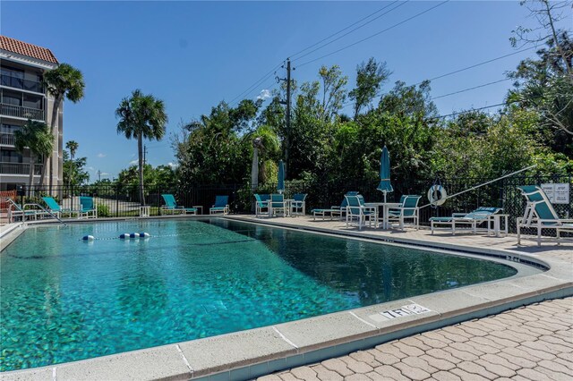 view of pool with a patio