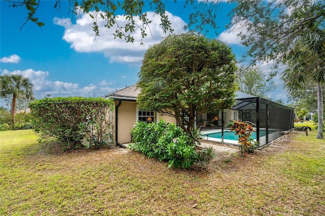 exterior space with a lanai