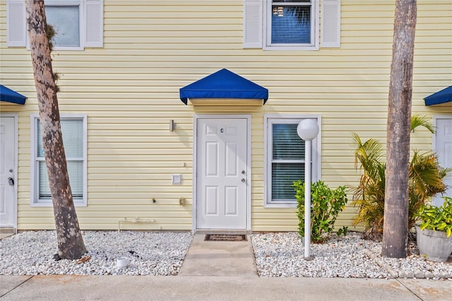 view of doorway to property