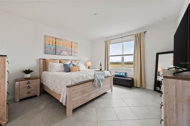 view of tiled bedroom