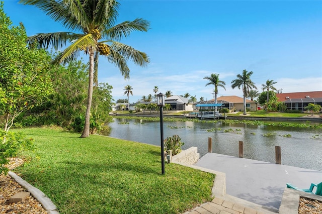 view of water feature featuring a boat dock